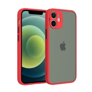 iPhone 12 Mini tok, vékony 0,5 mm, matt felület, Piros