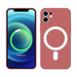 Apple iPhone 14 Pro Max mágneses szilikon tok, Piros