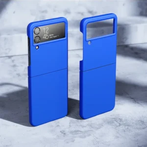 Samsung Z Flip 4 hátlap, gumírozott PC, Kék
