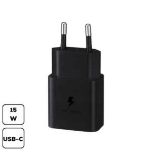 Samsung hálózati adapter, 15W PD Type-C, Fekete