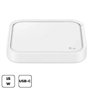 Samsung vezeték-nélküli töltőpad, 15W gyorstöltés, Ventilátoros hűtés, Fehér