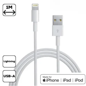 Cellect iPhone Lightning USB-A adat és töltőkábel, 1 m, MFi minősített, Fehér