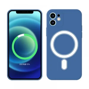 iPhone 13 Pro Max tok, mágneses szilikon, Kék