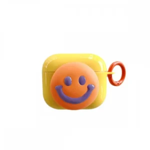 AirPods Pro szilikon tok, smile dizájn, Narancssárga