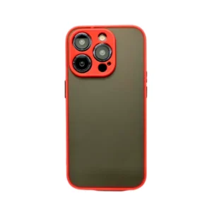 iPhone 15 Pro Max tok, vékony műanyag 0,5 mm, Piros-fekete