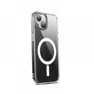 iPhone 15 szilikon tok, mágneses, Átlátszó