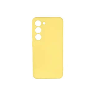 Samsung S23 tok, prémium szilikon, 0,4 mm vékony, Sárga