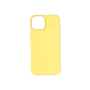 iPhone 14 Plus tok, prémium szilikon, 0,4 mm, Sárga