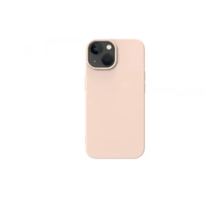 iPhone 15 Plus tok, prémium szilikon, 0,4 mm, Puder