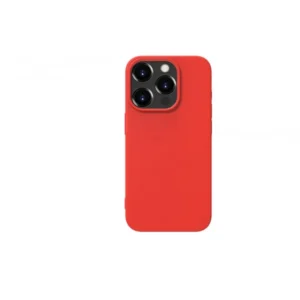 iPhone 15 Pro tok, prémium szilikon, ultravékony 0,4 mm, Piros