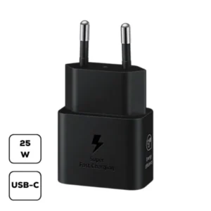 Samsung 25W adapter PD Type-C, GaN technológia, Fekete