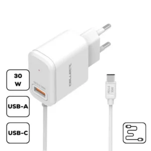HS-H47 hálózati töltő, 30W, Type-C csatlakozó, Fehér