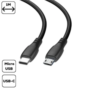Type-C Micro kábel, 2.4A, 1 m