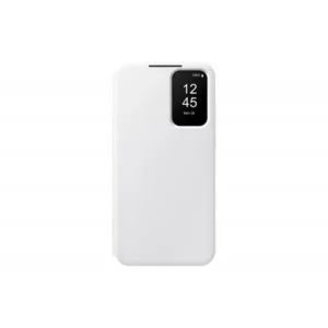 Samsung Galaxy A35 5G Smart View Wallet tok, Smart View ablak, kártyatartós, Fehér