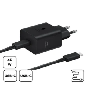 Sam hálózati adapter kábellel, 45W PD USB-C, Fekete