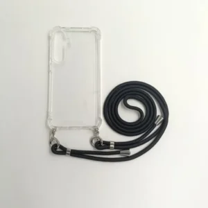 Sam S24 Ultra tok, TPU+PC ütésálló, Fekete zsinórral