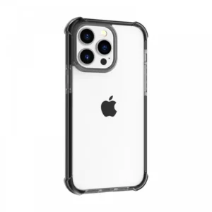 Apple iPhone 14 Pro Max, ütésálló szilikon tok, Fekete