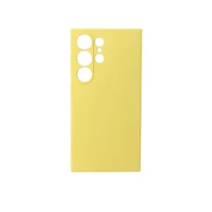 Samsung S24 Ultra tok, prémium szilikon, ultra vékony 0,4 mm, Citromsárga