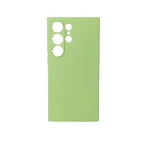 Samsung S24 Ultra tok, prémium szilikon 0,4 mm, Zöld