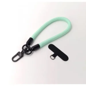 Szövet csuklópánt szilikon tokhoz, puha anyag, erős karabiner, Zöld