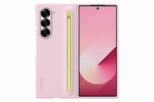 Samsung Fold 6 tok, állványos, S Pen tartó, Rózsaszín