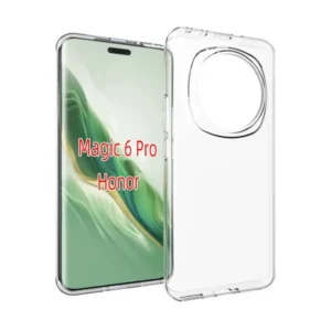 Honor Magic 6 Pro, vékony 0,5 mm szilikon hátlap, Átlátszó