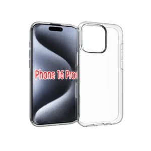 iPhone 16 Pro hátlap, 0,5 mm vékony TPU, Átlátszó