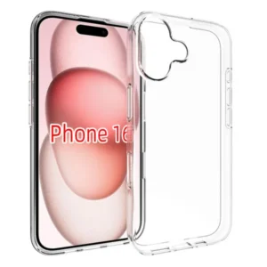 iPhone 16 hátlap, vékony TPU szilikon, Átlátszó