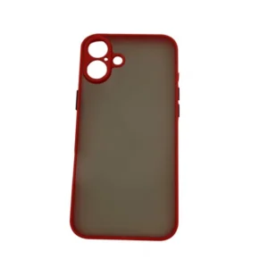 iPhone 16 Plus tok, műanyag, 0,5 mm, Piros-fekete