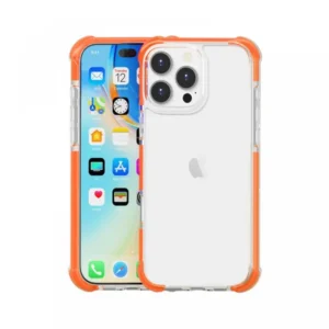 iPhone 16 Pro tok, ütésálló szilikon, Narancs