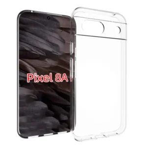 Google Pixel 8a tok, vékony szilikon hátlap, Átlátszó