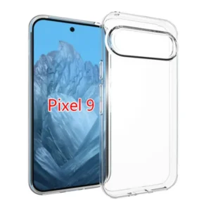Google Pixel 9 vékony szilikon hátlap, 0,5 mm, Átlátszó