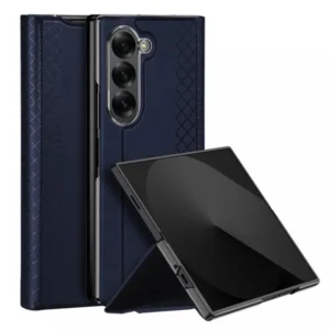 Samsung Fold 6 kinyithatós tok, prémium szilikon, 0,4 mm, Sötétkék