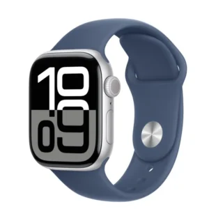 Apple Watch S10 Cellular 42mm, ezüst alumíniumtok, Kék sport szíj M/L