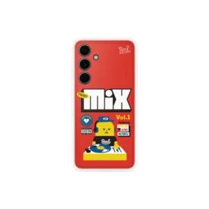 Samsung Galaxy S24 FE Flipsuit tok, Interaktív kártyatartó, Piros