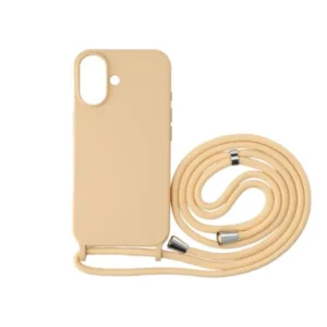 iPhone 16 tok, TPU+PC, leválasztható nyakpánt, Édesbarack