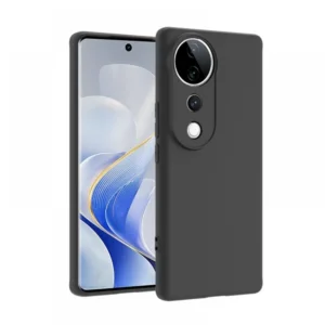 Vivo V40 5G tok, prémium szilikon, 0,4 mm, Fekete