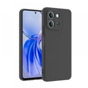 Vivo Y28 4G/5G tok, prémium szilikon, 0,4 mm, Fekete