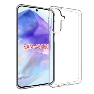 Samsung A56 hátlap, szilikon, 0,5 mm, Átlátszó