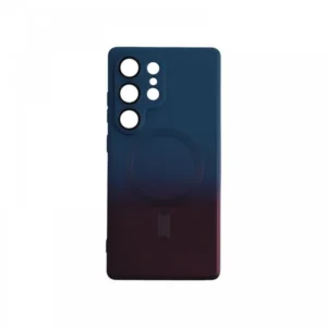 Samsung S25 Ultra tok, mágneses szilikon, Sötétkék-pink