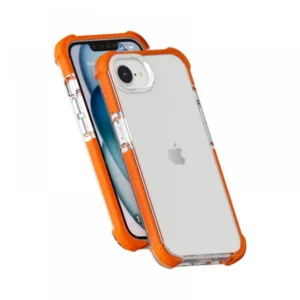 iPhone 16e hátlap, ütésálló szilikon, Narancs
