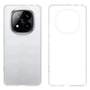 Xiaomi Redmi Note 14 Pro 5G vékony szilikon tok, 0,5 mm, Átlátszó