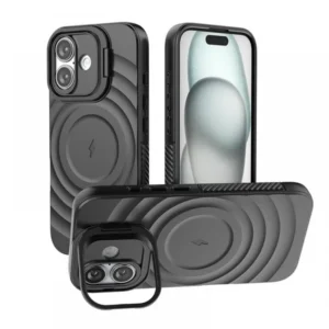 Iphone 16 tok, mágneses ütésálló, Fekete