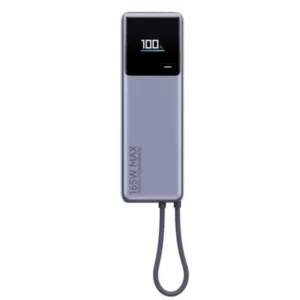 Xiaomi PowerBank 165W 10000mAh, beépített USB-C kábel, Színes kijelző, Szürke (BHR9361)