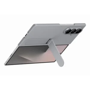 Samsung Fold7 tok, álló, szíjjal, Szürke