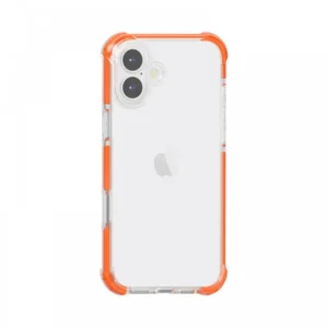 Apple iPhone 17 tok, ütésálló szilikon hátlap, Narancs