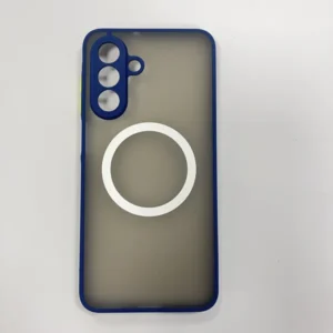 Samsung A17 mágneses műanyag tok, 0,5 mm, Kék-zöld