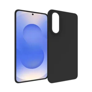Samsung S25 Edge tok, prémium szilikon, extra vékony 0,4 mm, Fekete