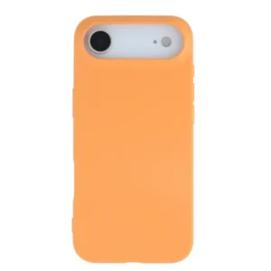Apple iPhone 17 tok, prémium szilikon, ultra vékony 0,4 mm, Narancs
