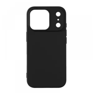 IPhone 17 Pro tok, prémium szilikon, 0,4 mm, Fekete